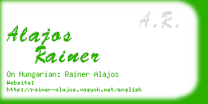 alajos rainer business card